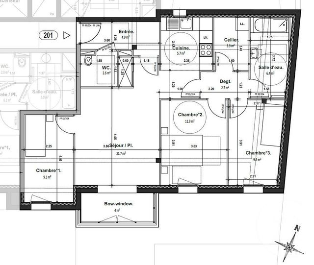 Appartement F4 à vendre THIAIS