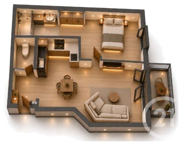 Appartement F2 à vendre - 2 pièces - 41.5 m2 - THIAIS - 94 - ILE-DE-FRANCE - Century 21 A.A.R.S. Immo